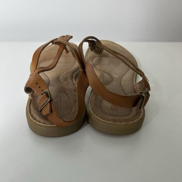 Born Lake Sandal Women’s 8.5 M Brown Braided Leather Strap Cushioned Buckle - Picture 7 of 8